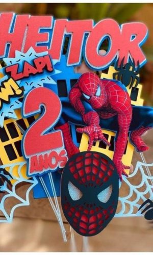 Arquivo de Corte Topo de Bolo Homem Aranha Studio