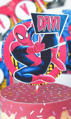 Arquivo de Corte topo de bolo Homem Aranha - Studio e PDF