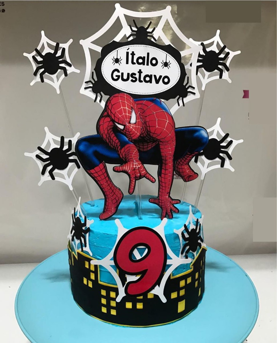 Arquivo de Corte Topo de Bolo Homem Aranha