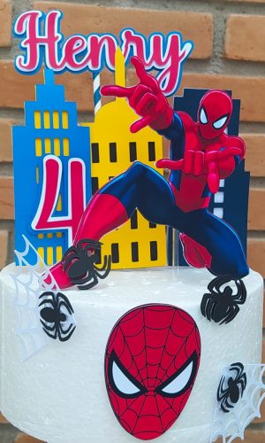 Arquivo de Corte Topo de Bolo Homem Aranha Teia 103