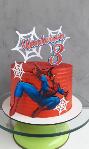 Arquivo de Corte Topo de Bolo Homem Aranha Teias