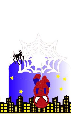 ARQUIVO DE CORTE TOPO DE BOLO HOMEM ARANHA