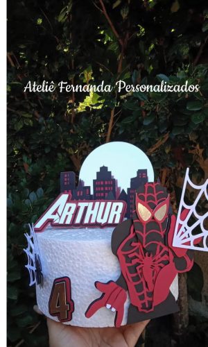 Arquivo de Corte Topo de Bolo Homem Aranha