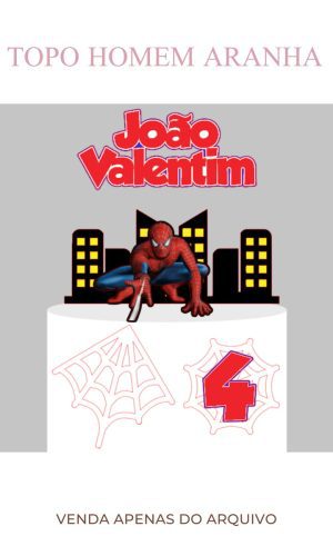 Arquivo de Corte Topo de Bolo Homem Aranha
