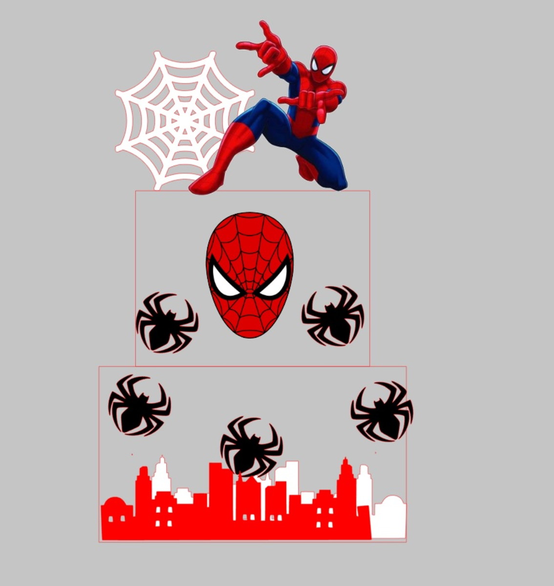 Arquivo De Corte Topo De Bolo Homem Aranha V2