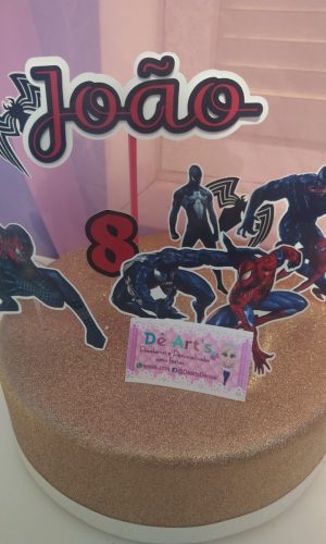 Arquivo de corte topo de bolo Homem Aranha x Venom
