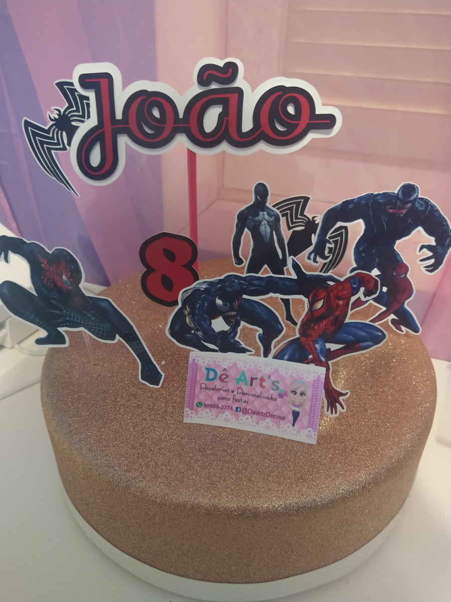 Arquivo de corte topo de bolo Homem Aranha x Venom