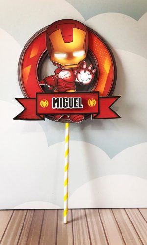 Arquivo de Corte Topo de Bolo Homem de Ferro