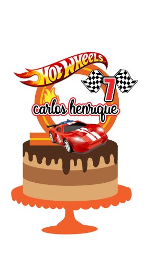 Arquivo de Corte Topo de Bolo Hot Wheels Carros