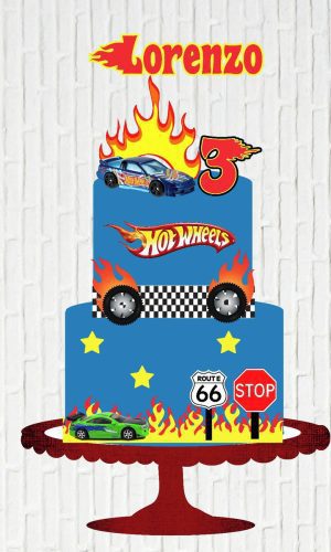 Arquivo de Corte Topo de Bolo Hot Wheels