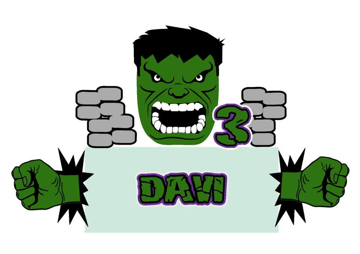 Arquivo de corte Topo de Bolo Hulk 01