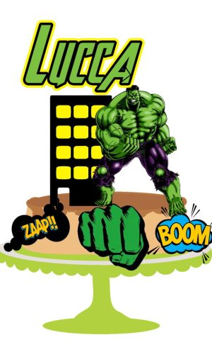Arquivo de corte Topo de Bolo Hulk 02