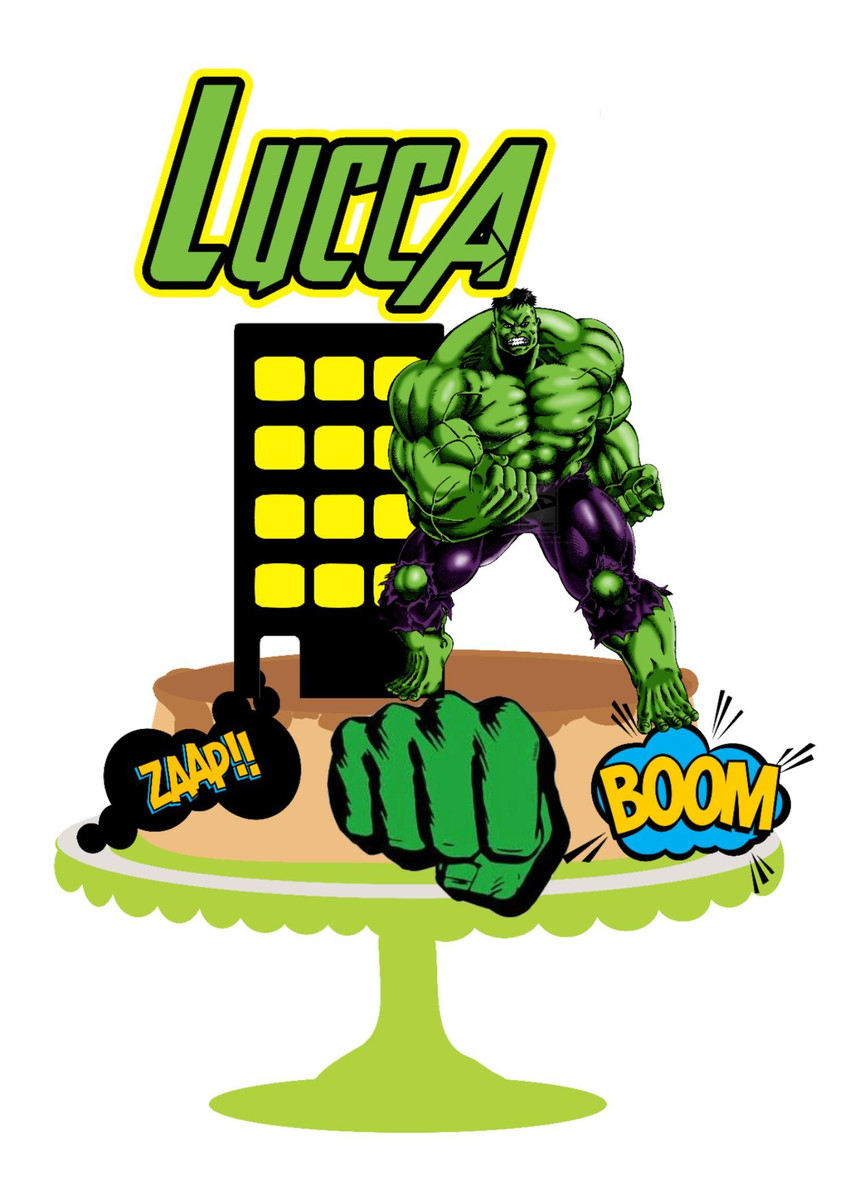 Arquivo de corte Topo de Bolo Hulk 02