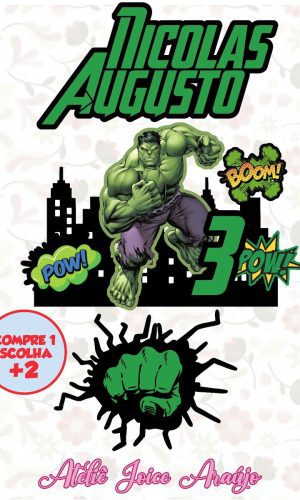 010 - Arquivo de Corte Topo de Bolo Hulk 1