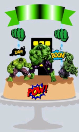 ARQUIVO DE CORTE TOPO DE BOLO HULK #11241