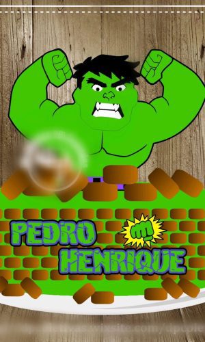 ARQUIVO DE CORTE TOPO DE BOLO HULK #11243