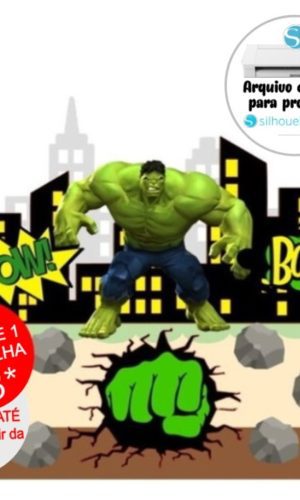 Arquivo de Corte Topo de Bolo Hulk