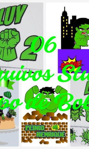 Arquivo de Corte Topo de Bolo - Hulk