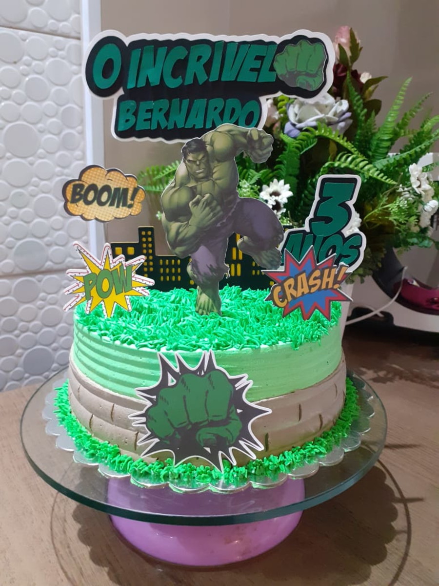 10 Arquivos Por R$ 10,00 Topo de Bolo Hulk 1 - Imagem 3