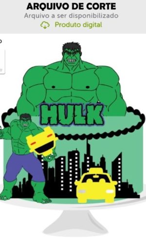 Arquivo de Corte Topo de Bolo Hulk