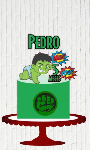 Arquivo de Corte Topo de Bolo Hulk Baby