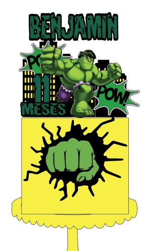 Arquivo de Corte Topo de Bolo Hulk