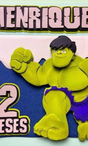 Arquivo de Corte Topo de Bolo Hulk Camadas