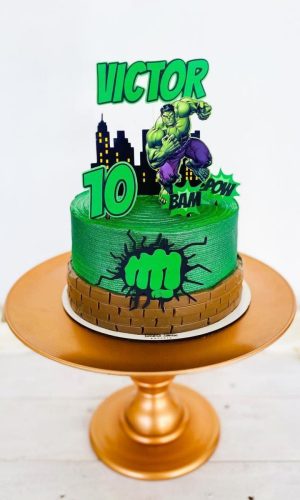 Arquivo de Corte Topo de Bolo Hulk Camadas