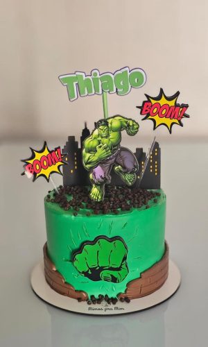 Arquivo de Corte Topo de Bolo Hulk com Soco