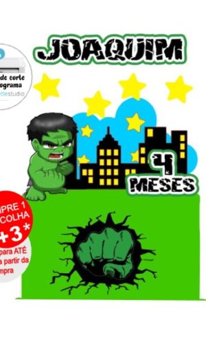Arquivo de Corte Topo de Bolo Hulk Cute