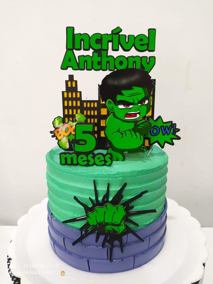 Arquivo De Corte Topo De Bolo Hulk Cute