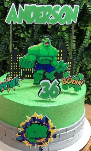 Arquivo de Corte Topo de Bolo Hulk Desenho