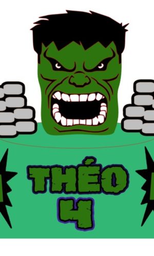 Arquivo De Corte Topo De Bolo Hulk Rosto