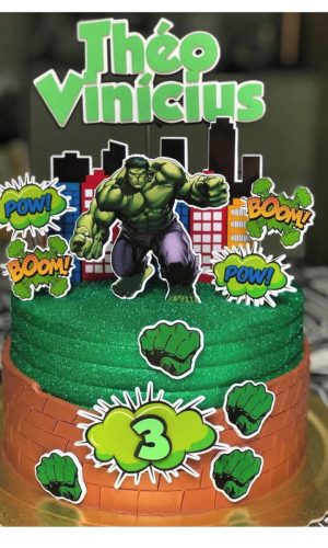 Arquivo de Corte Topo de Bolo Hulk