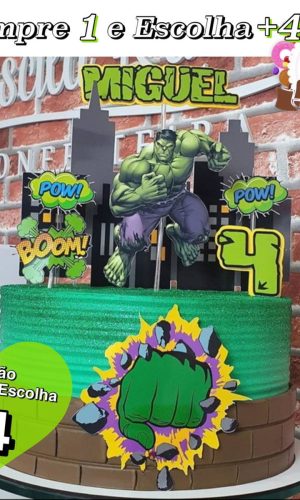Arquivo de corte Topo de bolo Hulk - STUDIO