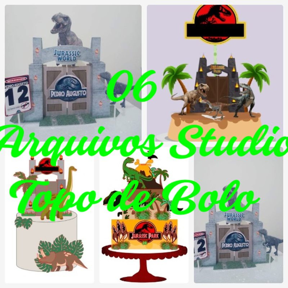 Arquivo de Corte Topo de Bolo - Jurassic Park