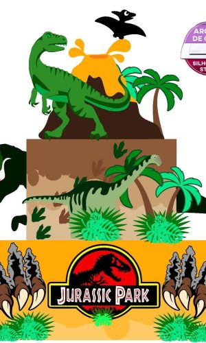 Arquivo de Corte Topo de Bolo Jurassic Park *Studio