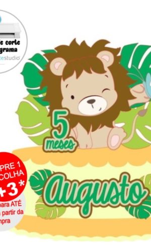 Arquivo de Corte Topo de Bolo Leaozinho