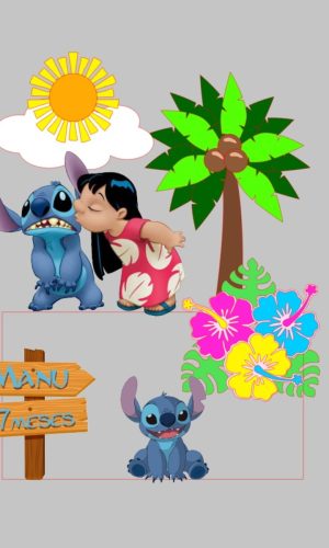 Arquivo de Corte Topo de Bolo Lilo e Stich