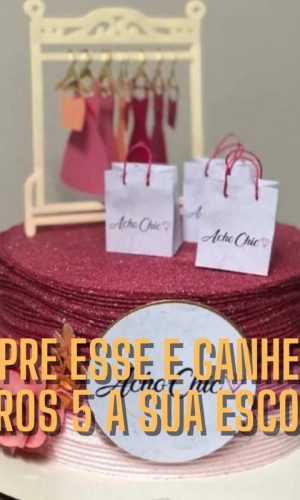 Arquivo de Corte Topo de Bolo Loja com Sacolas