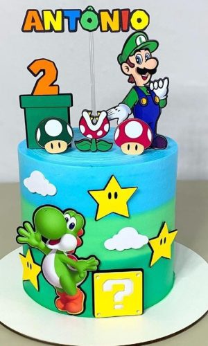 Arquivo de Corte Topo de Bolo Luigi Super Mario