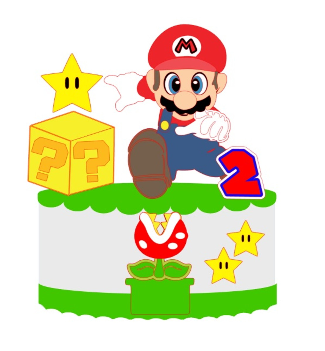 Arquivo de Corte Topo de Bolo Mario