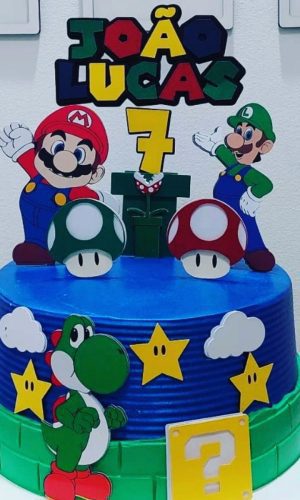 Arquivo de Corte Topo de Bolo Mario Bros