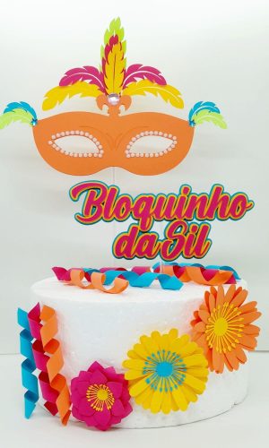 Arquivo De Corte Topo De Bolo Máscara Carnaval Studio