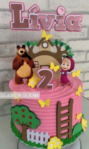 Arquivo de corte Topo de Bolo Masha e o Urso