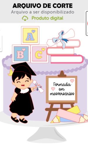 Arquivo de Corte Topo de Bolo Mesversario Formatura