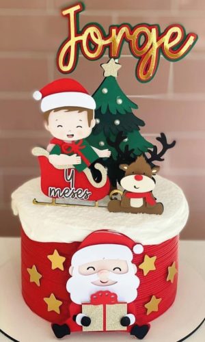 Arquivo de Corte Topo de Bolo Meu Primeiro Natal