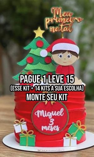 Arquivo de Corte Topo de Bolo Meu Primeiro Natal Studio+14