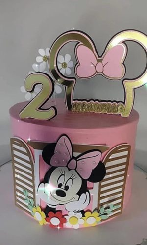 Arquivo De Corte Topo De Bolo Minnie Janela