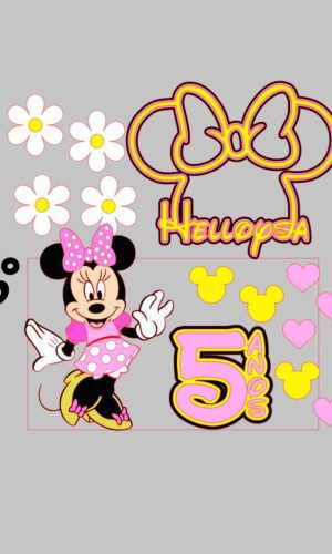 Arquivo de Corte Topo de Bolo Minnie Rosa Camadas